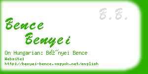 bence benyei business card